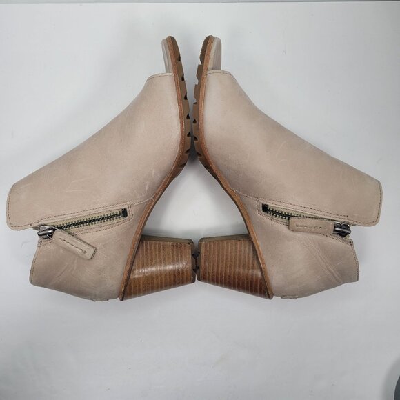 Sorel Nadia Women's Tan Leather Heeled Ankle Boots NL2844-251 US Size 9.5 - Picture 6 of 9